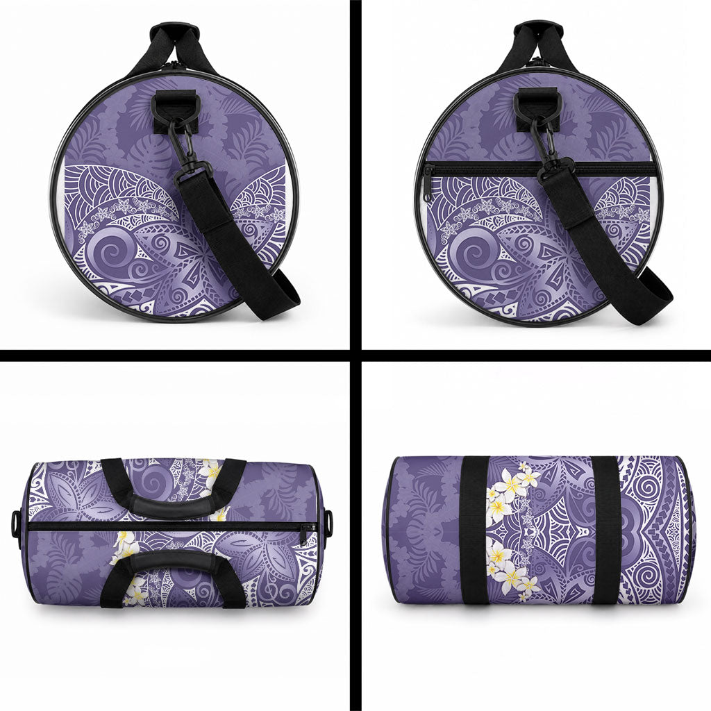 Violet Polynesian Tribal Frangipani Tropical Vibe Duffle Bag LT14 - Polynesian Pride