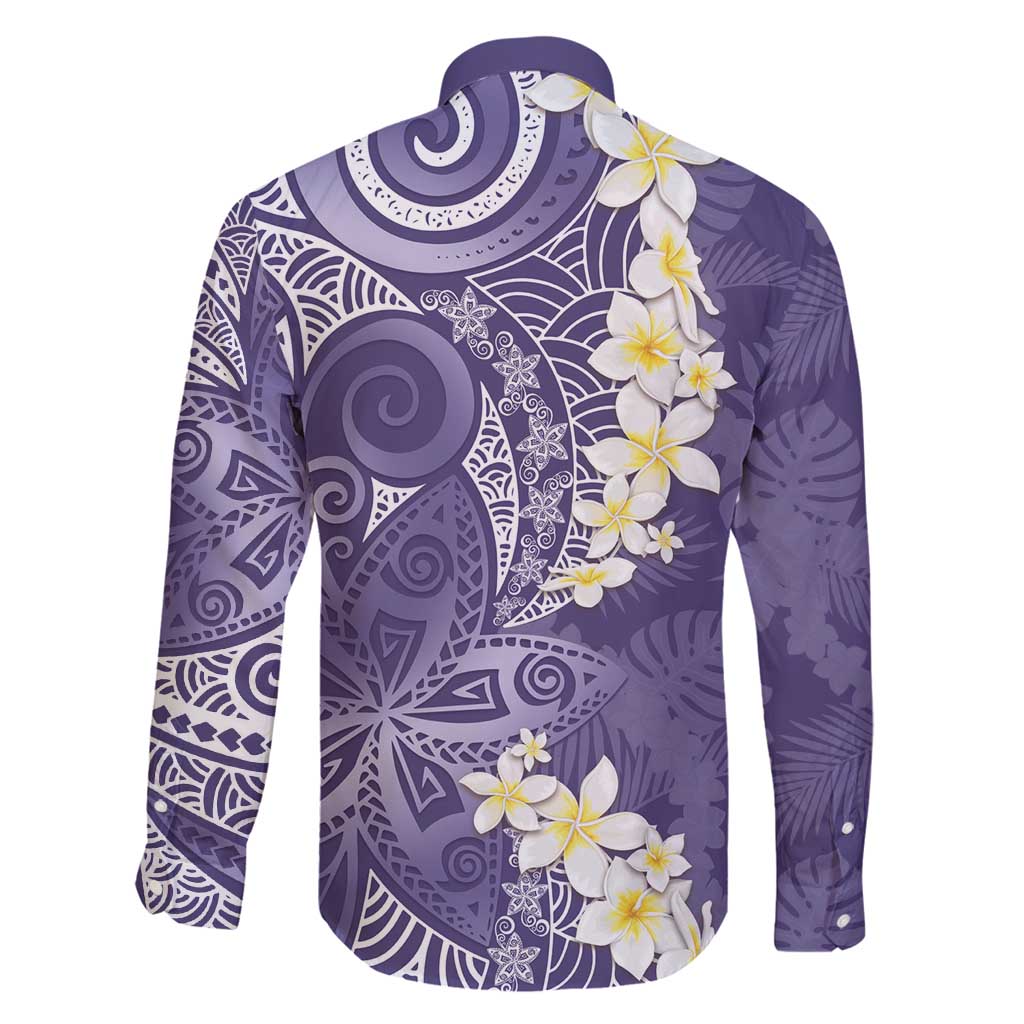 Violet Polynesian Tribal Frangipani Tropical Vibe Family Matching Mermaid Dress and Hawaiian Shirt LT14 - Polynesian Pride