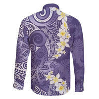 Violet Polynesian Tribal Frangipani Tropical Vibe Family Matching Mermaid Dress and Hawaiian Shirt LT14 - Polynesian Pride