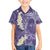 Violet Polynesian Tribal Frangipani Tropical Vibe Hawaiian Shirt