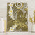 Gold Polynesian Tribal Frangipani Tropical Vibe Canvas Wall Art