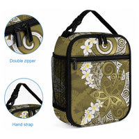 Gold Polynesian Tribal Frangipani Tropical Vibe Lunch Bag LT14 - Polynesian Pride