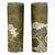 Gold Polynesian Tribal Frangipani Tropical Vibe Skinny Tumbler