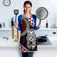 Red Aotearoa Niho Taniwha Apron Maori Mythology Tooth - Taniko Motifs LT14 - Polynesian Pride