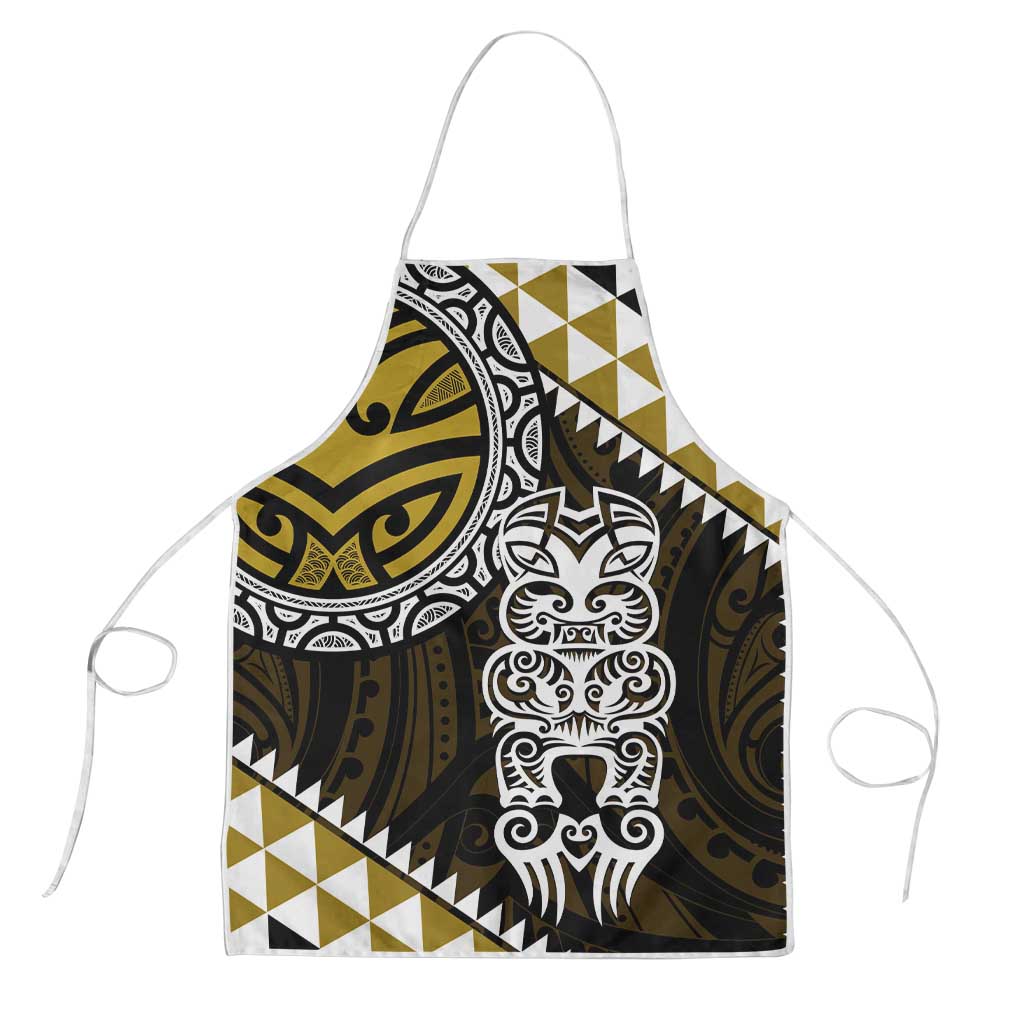 Yellow Aotearoa Niho Taniwha Apron Maori Mythology Tooth - Taniko Motifs LT14 Yellow - Polynesian Pride