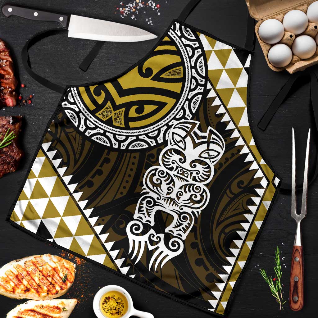 Yellow Aotearoa Niho Taniwha Apron Maori Mythology Tooth - Taniko Motifs LT14 Yellow - Polynesian Pride