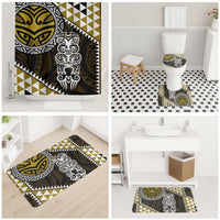Yellow Aotearoa Niho Taniwha Bathroom Set Maori Mythology Tooth - Taniko Motifs LT14 - Polynesian Pride