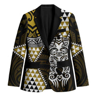 Yellow Aotearoa Niho Taniwha Blazer Maori Mythology Tooth - Taniko Motifs LT14 Unisex Yellow - Polynesian Pride