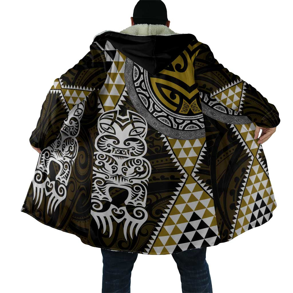 Yellow Aotearoa Niho Taniwha Cloak Maori Mythology Tooth - Taniko Motifs LT14 - Polynesian Pride