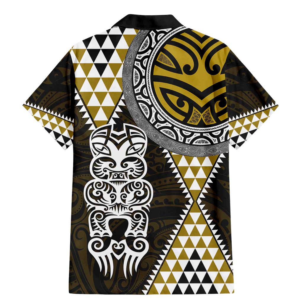 Yellow Aotearoa Niho Taniwha Family Matching Mermaid Dress and Hawaiian Shirt Maori Mythology Tooth - Taniko Motifs LT14 - Polynesian Pride