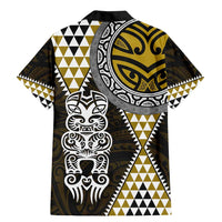 Yellow Aotearoa Niho Taniwha Family Matching Mermaid Dress and Hawaiian Shirt Maori Mythology Tooth - Taniko Motifs LT14 - Polynesian Pride