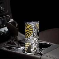 Yellow Aotearoa Niho Taniwha Skinny Tumbler Maori Mythology Tooth - Taniko Motifs