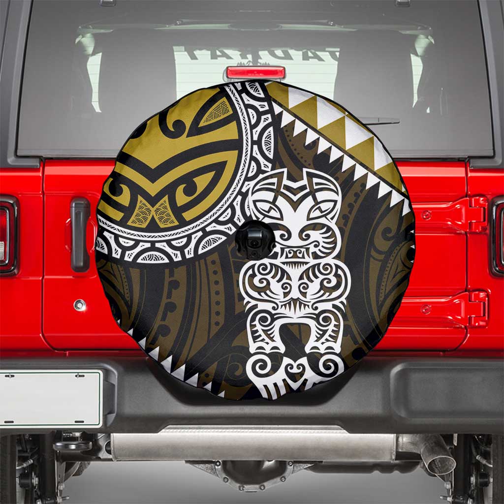 Yellow Aotearoa Niho Taniwha Spare Tire Cover Maori Mythology Tooth - Taniko Motifs LT14 - Polynesian Pride