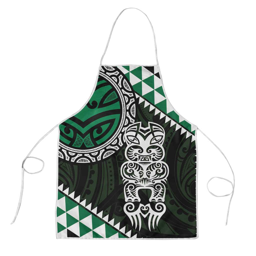Green Aotearoa Niho Taniwha Apron Maori Mythology Tooth - Taniko Motifs - Polynesian Pride