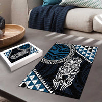 Blue Aotearoa Niho Taniwha Puzzle Maori Mythology Tooth - Taniko Motifs - Polynesian Pride