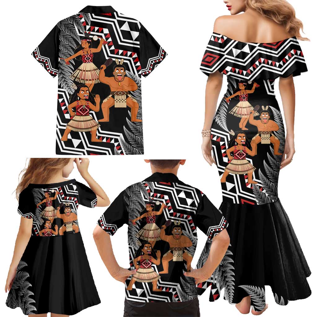 Aotearoa Kapa Haka Family Matching Mermaid Dress and Hawaiian Shirt 2025 Festival - Traditional Maori Dance LT14 - Polynesian Pride