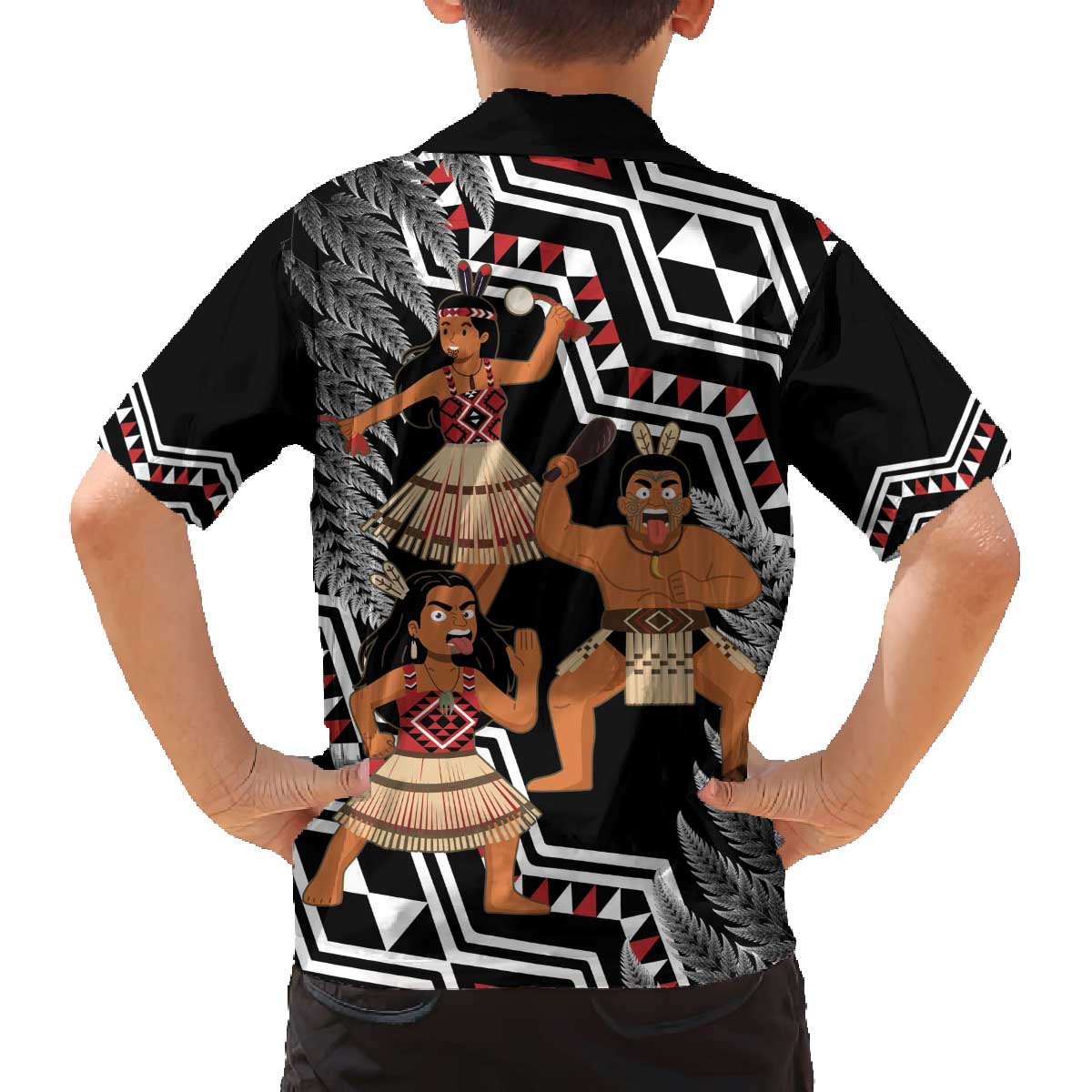 Aotearoa Kapa Haka Family Matching Off The Shoulder Long Sleeve Dress and Hawaiian Shirt 2025 Festival - Traditional Maori Dance LT14 - Polynesian Pride
