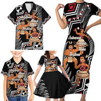 Aotearoa Kapa Haka Family Matching Short Sleeve Bodycon Dress and Hawaiian Shirt 2025 Festival - Traditional Maori Dance LT14 - Polynesian Pride