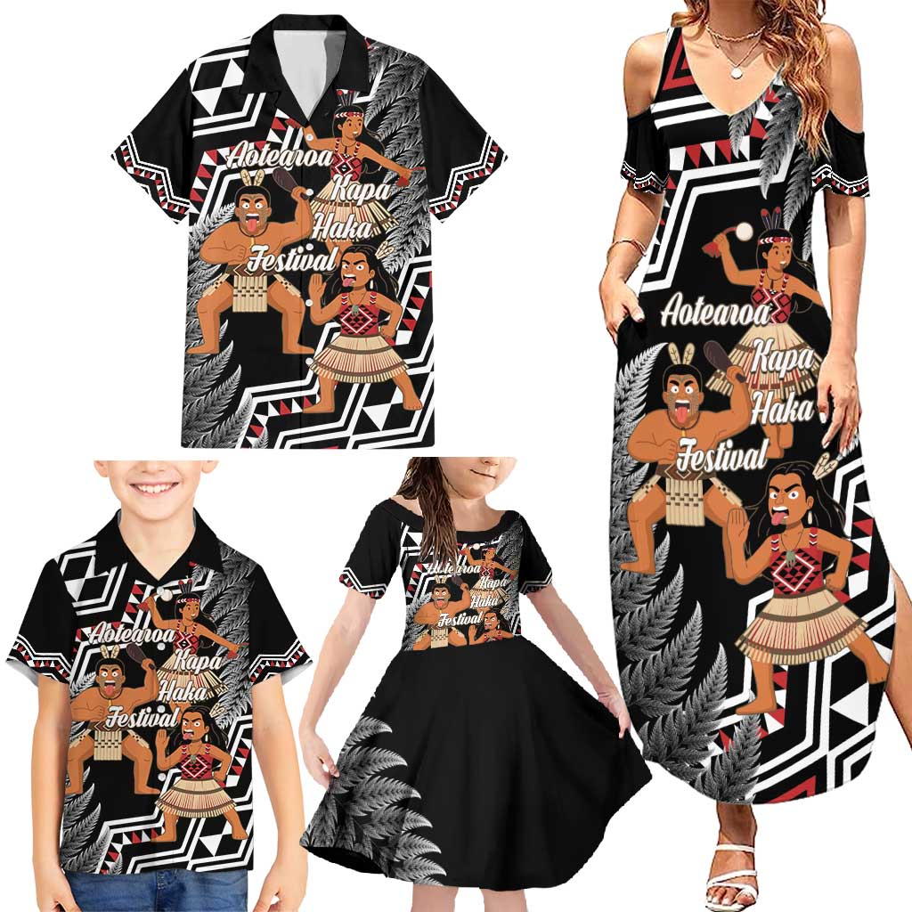 Aotearoa Kapa Haka Family Matching Summer Maxi Dress and Hawaiian Shirt 2025 Festival - Traditional Maori Dance LT14 - Polynesian Pride