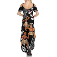 Aotearoa Kapa Haka Family Matching Summer Maxi Dress and Hawaiian Shirt 2025 Festival - Traditional Maori Dance LT14 - Polynesian Pride