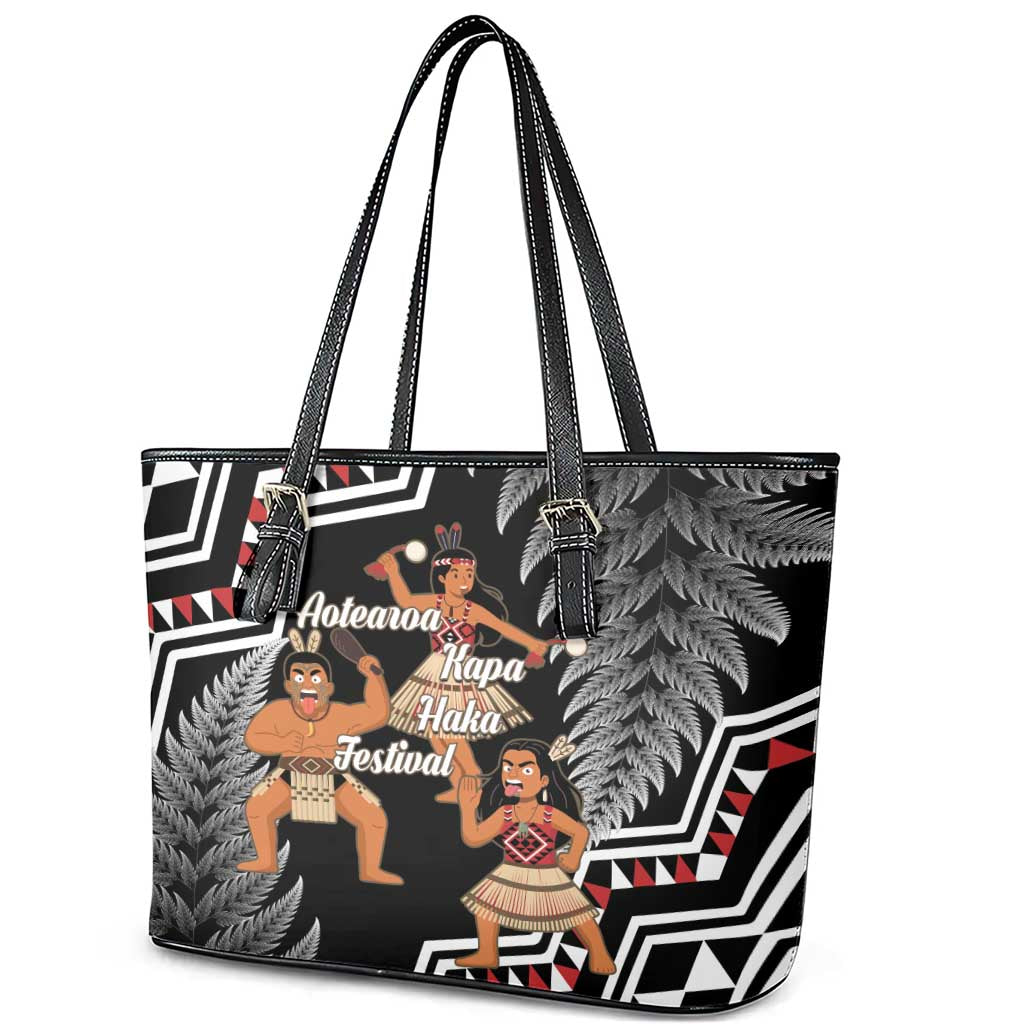 Aotearoa Kapa Haka Leather Tote Bag 2025 Festival - Traditional Maori Dance