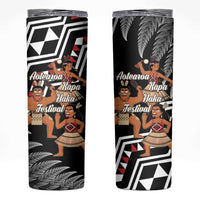 Aotearoa Kapa Haka Skinny Tumbler 2025 Festival - Traditional Maori Dance LT14 Black - Polynesian Pride