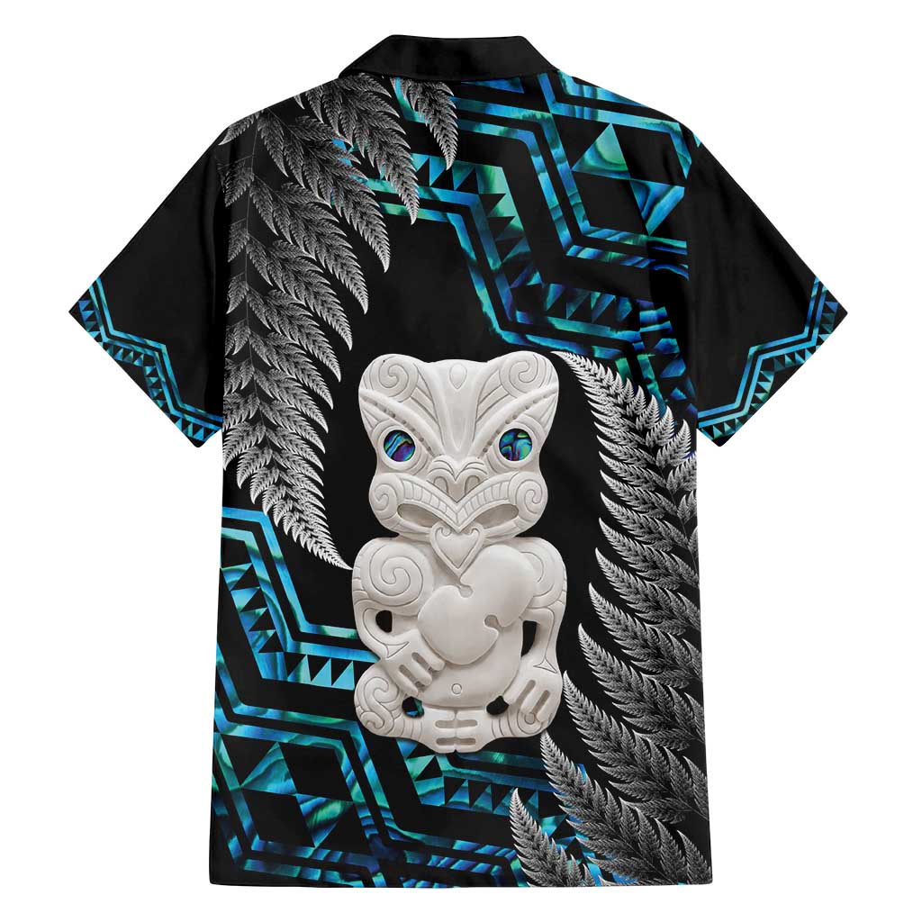Aotearoa Taniko Paua Shell With Hei Tiki Family Matching Long Sleeve Bodycon Dress and Hawaiian Shirt LT14 - Polynesian Pride
