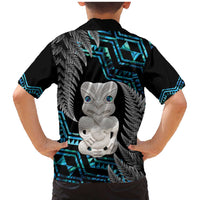 Aotearoa Taniko Paua Shell With Hei Tiki Family Matching Mermaid Dress and Hawaiian Shirt LT14 - Polynesian Pride