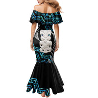 Aotearoa Taniko Paua Shell With Hei Tiki Family Matching Mermaid Dress and Hawaiian Shirt LT14 - Polynesian Pride