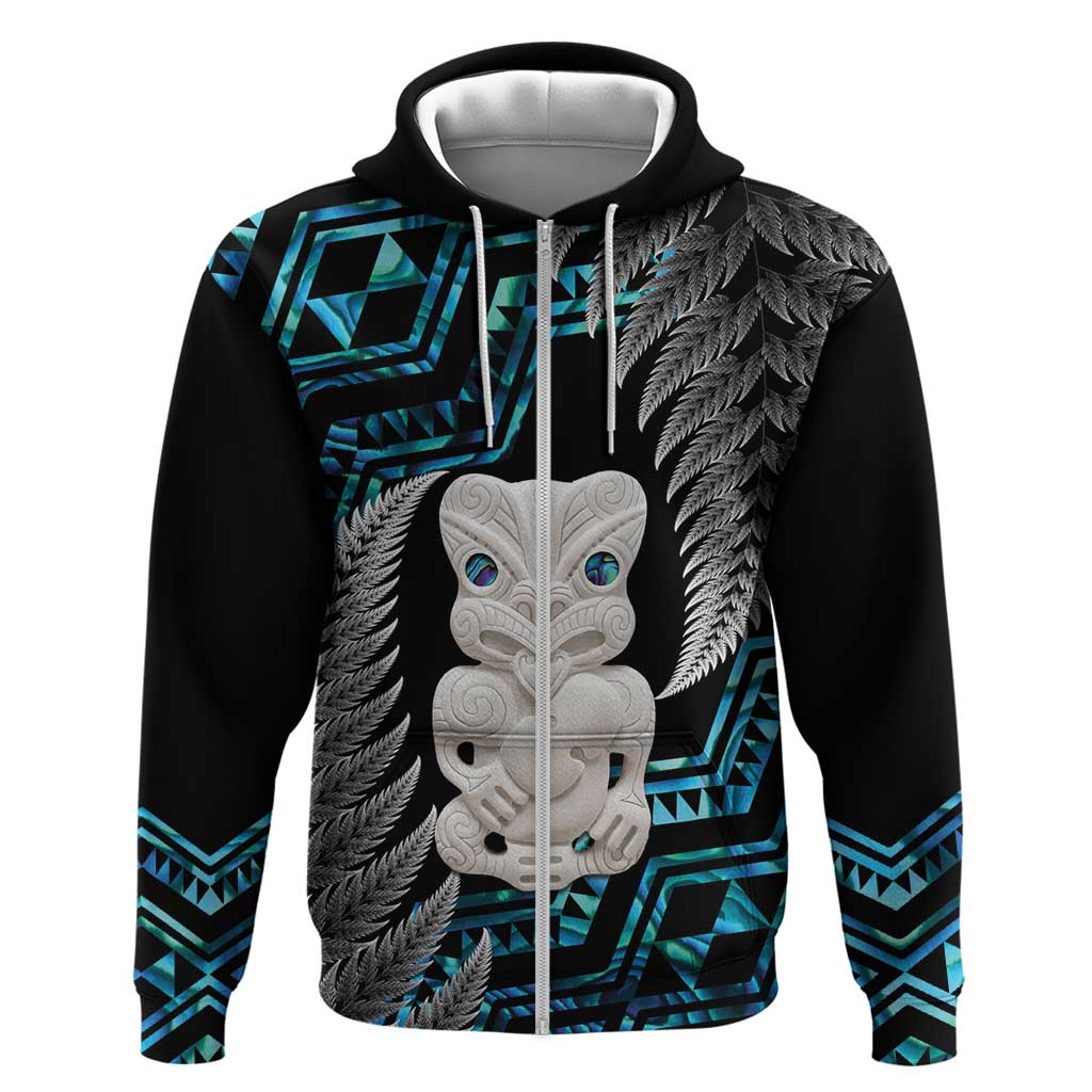 Aotearoa Taniko Paua Shell With Hei Tiki Hoodie