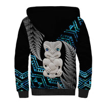 Aotearoa Taniko Paua Shell With Hei Tiki Sherpa Hoodie LT14 - Polynesian Pride