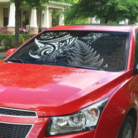 New Zealand Lizard Auto Sun Shade Silver Fern Aotearoa Maori - Polynesian Pride