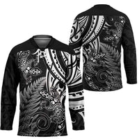 New Zealand Lizard Hockey Jersey Silver Fern Aotearoa Maori - Polynesian Pride