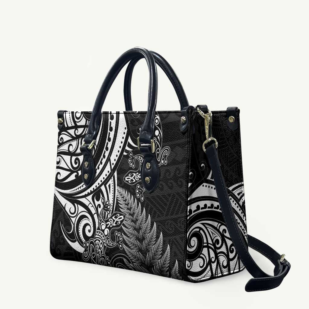 New Zealand Lizard Leather Bag Silver Fern Aotearoa Maori - Polynesian Pride