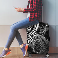 New Zealand Lizard Luggage Cover Silver Fern Aotearoa Maori