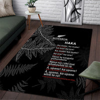 Custom New Zealand Haka Rugby Area Rug 2024 Pacific Go Black Silver Fern LT14 Black - Polynesian Pride