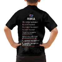New Zealand Haka Rugby Family Matching Off The Shoulder Long Sleeve Dress and Hawaiian Shirt 2024 Pacific Go Black Silver Fern LT14 - Polynesian Pride