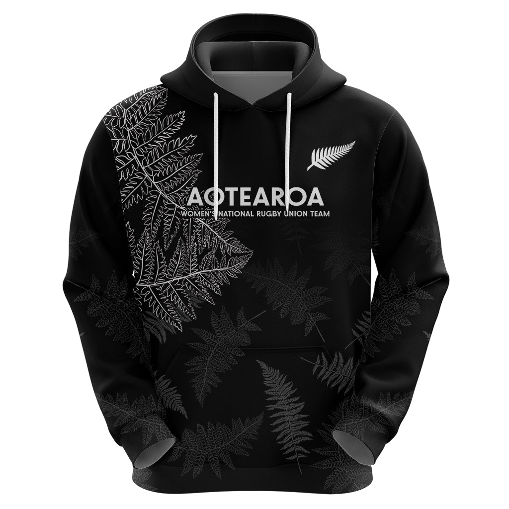 New Zealand Haka Rugby Zip Hoodie 2024 Pacific Go Black Silver Fern LT14 - Polynesian Pride