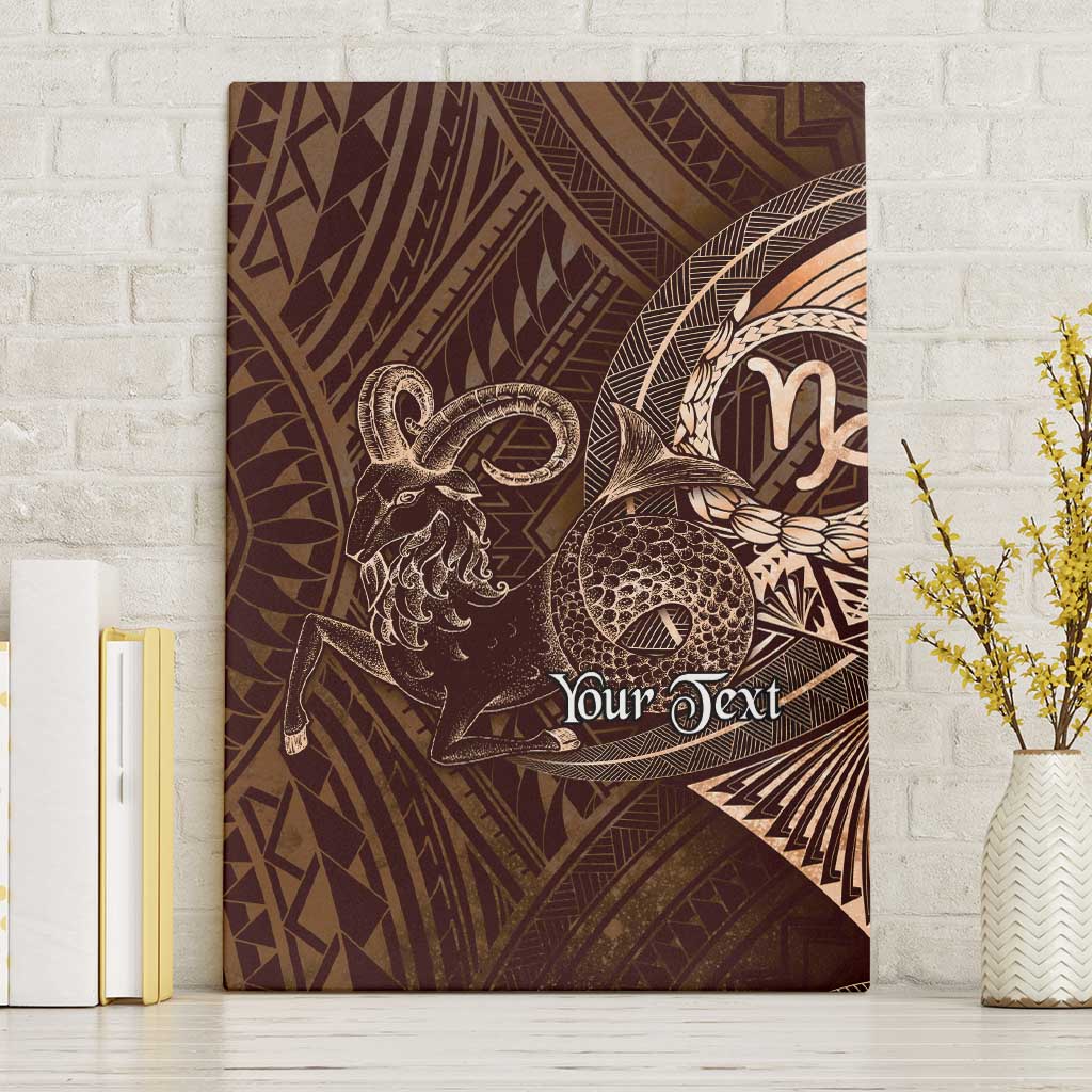 Personalised Polynesia Zodiac Capricorn Canvas Wall Art Galaxy Polynesian Pattern Chest Tattoo Style