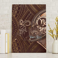 Personalised Polynesia Zodiac Capricorn Canvas Wall Art Galaxy Polynesian Pattern Chest Tattoo Style
