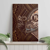 Personalised Polynesia Zodiac Capricorn Canvas Wall Art Galaxy Polynesian Pattern Chest Tattoo Style