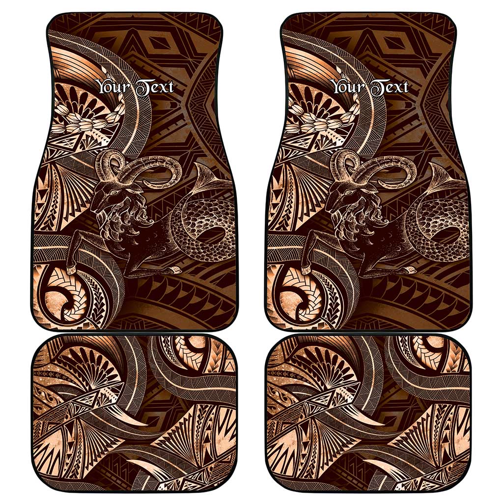 Personalised Polynesia Zodiac Capricorn Car Mats Galaxy Polynesian Pattern Chest Tattoo Style