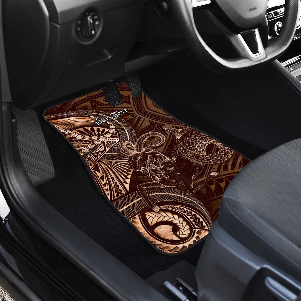 Personalised Polynesia Zodiac Capricorn Car Mats Galaxy Polynesian Pattern Chest Tattoo Style