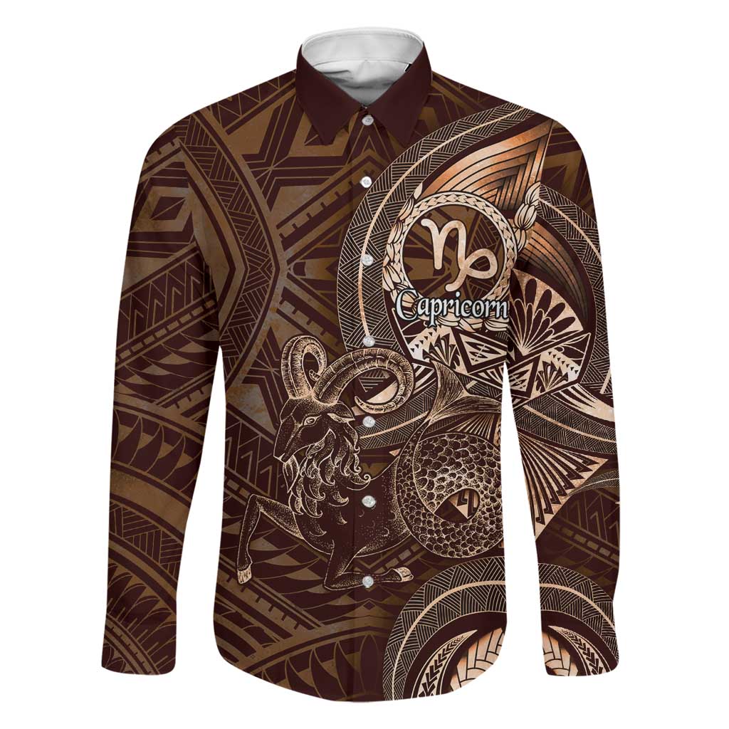 Personalised Polynesia Zodiac Capricorn Family Matching Off Shoulder Maxi Dress and Hawaiian Shirt Galaxy Polynesian Pattern Chest Tattoo Style