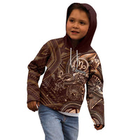Personalised Polynesia Zodiac Capricorn Kid Hoodie Galaxy Polynesian Pattern Chest Tattoo Style