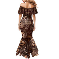 Personalised Polynesia Zodiac Capricorn Mermaid Dress Galaxy Polynesian Pattern Chest Tattoo Style