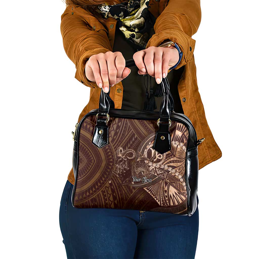 Personalised Polynesia Zodiac Capricorn Shoulder Handbag Galaxy Polynesian Pattern Chest Tattoo Style