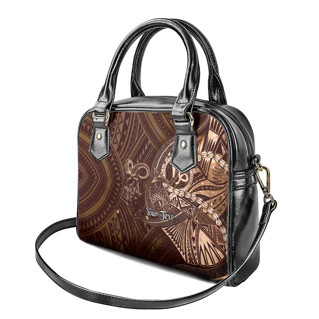 Personalised Polynesia Zodiac Capricorn Shoulder Handbag Galaxy Polynesian Pattern Chest Tattoo Style