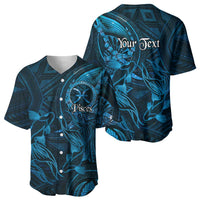 Personalised Polynesia Zodiac Pisces Baseball Jersey Galaxy Polynesian Pattern Chest Tattoo Style