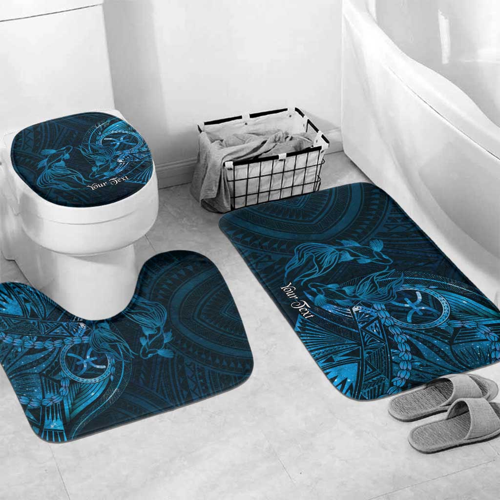 Personalised Polynesia Zodiac Pisces Bathroom Set Galaxy Polynesian Pattern Chest Tattoo Style